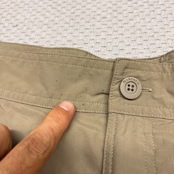 Simms Fishing Pants Mens XXL Tan Beige Convertible Nylon Straight Outdoor Casual - Picture 5 of 11
